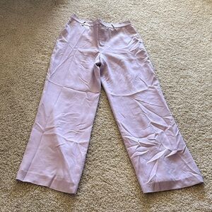 Ralph Lauren Lavender Wide-Leg High Waisted Trousers